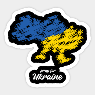 Pray for Ukraine design quotes Sticker